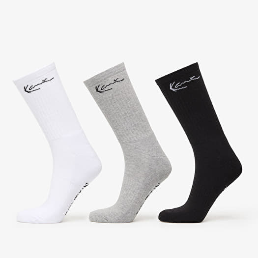Karl Kani Signature Socks 3-Pack Black/ Grey/ White