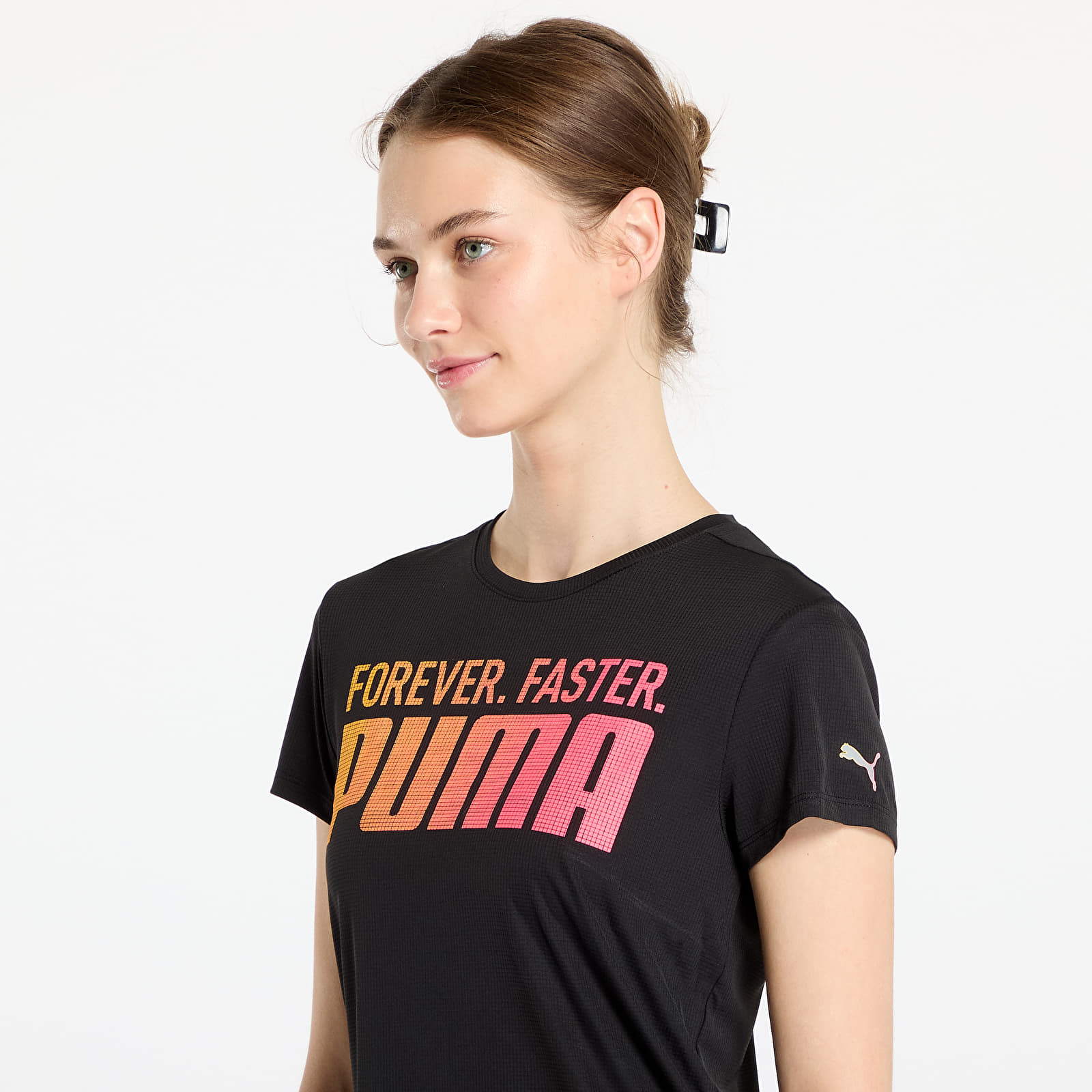 Women's T-shirts PUMA Run Favroites Forever Faster Graphic Tee Black