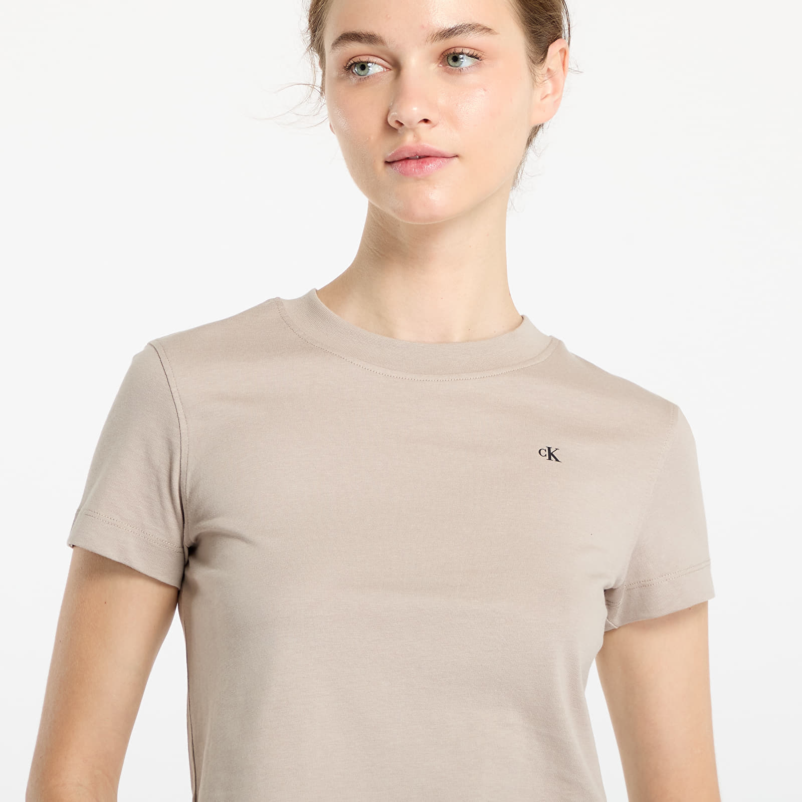 Women's T-shirts Calvin Klein Jeans Stamp Back Graphic Tee Gray