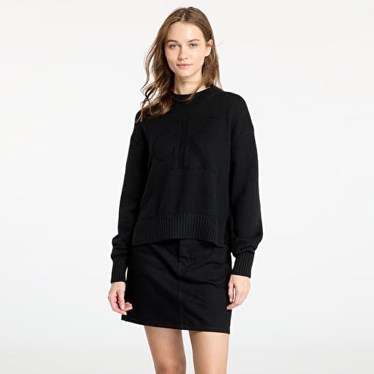 Calvin Klein Jeans Intarsia Loose Sweater Black