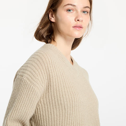 Women s Sweaters Calvin Klein Jeans Chunky V Neck Sweater Pelican Queens