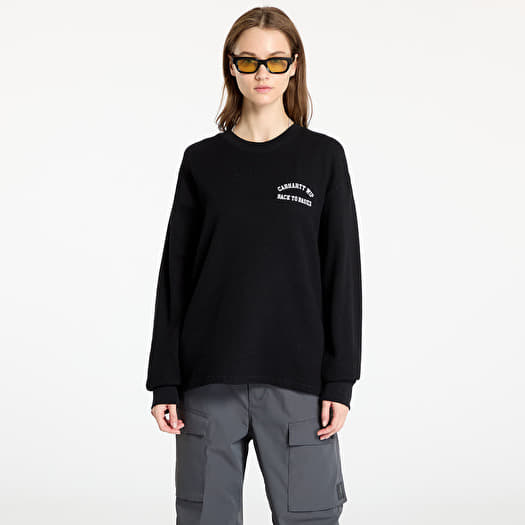 T-shirt Carhartt WIP Basics Script Long Sleeve Tee UNISEX Black/ White