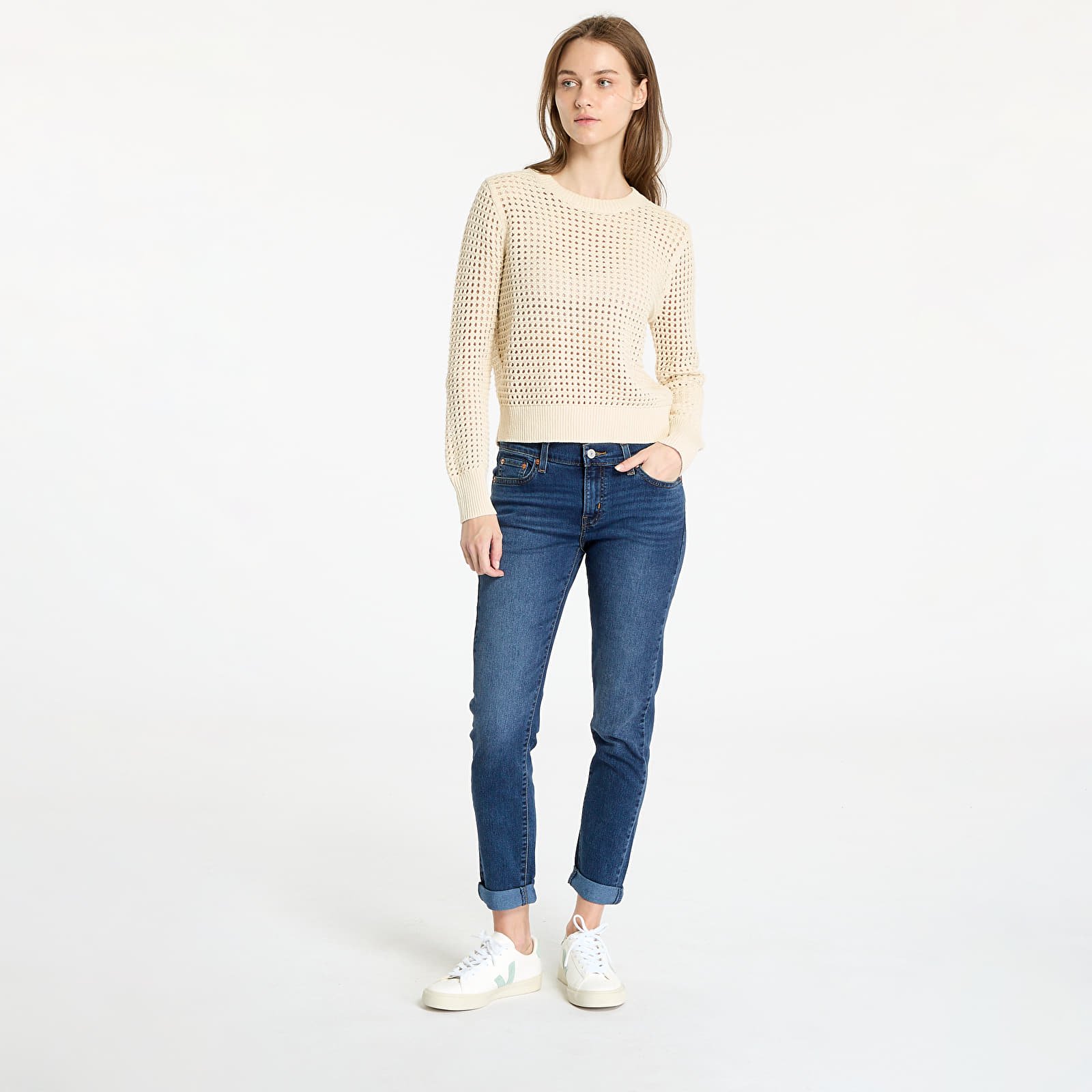Topid Levi's® Superbloom Crochet Long sleeve Top White Swan/ Cream