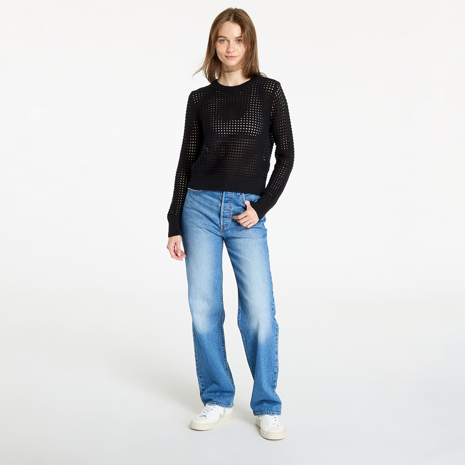 Oberteile Levi's® Superbloom Crochet Long Sleeve Top Black