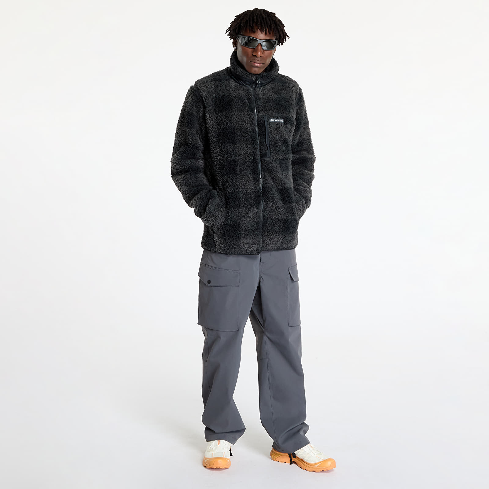Pánské mikiny Columbia Winter Pass™ Printed Fleece II Jacket Black Check