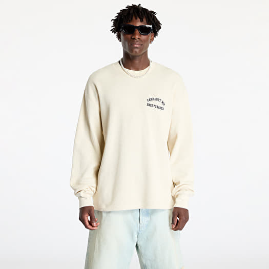 Φανελάκι Carhartt WIP Basics Script Long Sleeve Tee UNISEX Natural/ Black