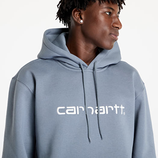 Men s sweatshirts Carhartt WIP Hooded Carhartt Sweat UNISEX Dove Grey Wax Queens