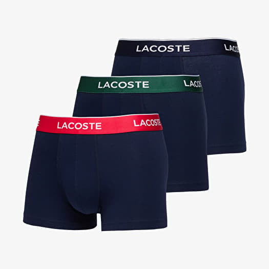 LACOSTE 3-Pack Casual Cotton Stretch Boxers Navy