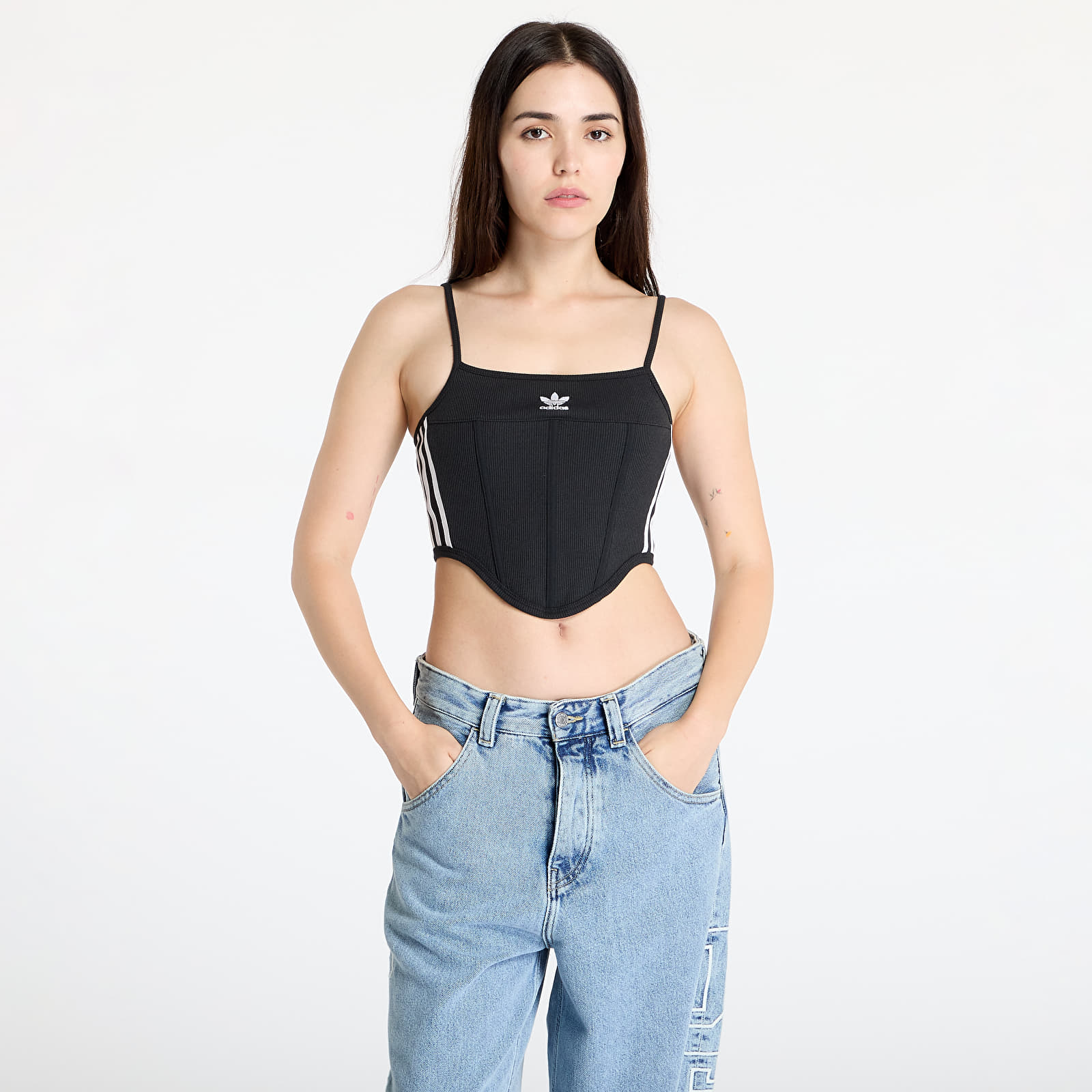 Tops de mujer adidas Adicolor 3-Stripes Corset Black