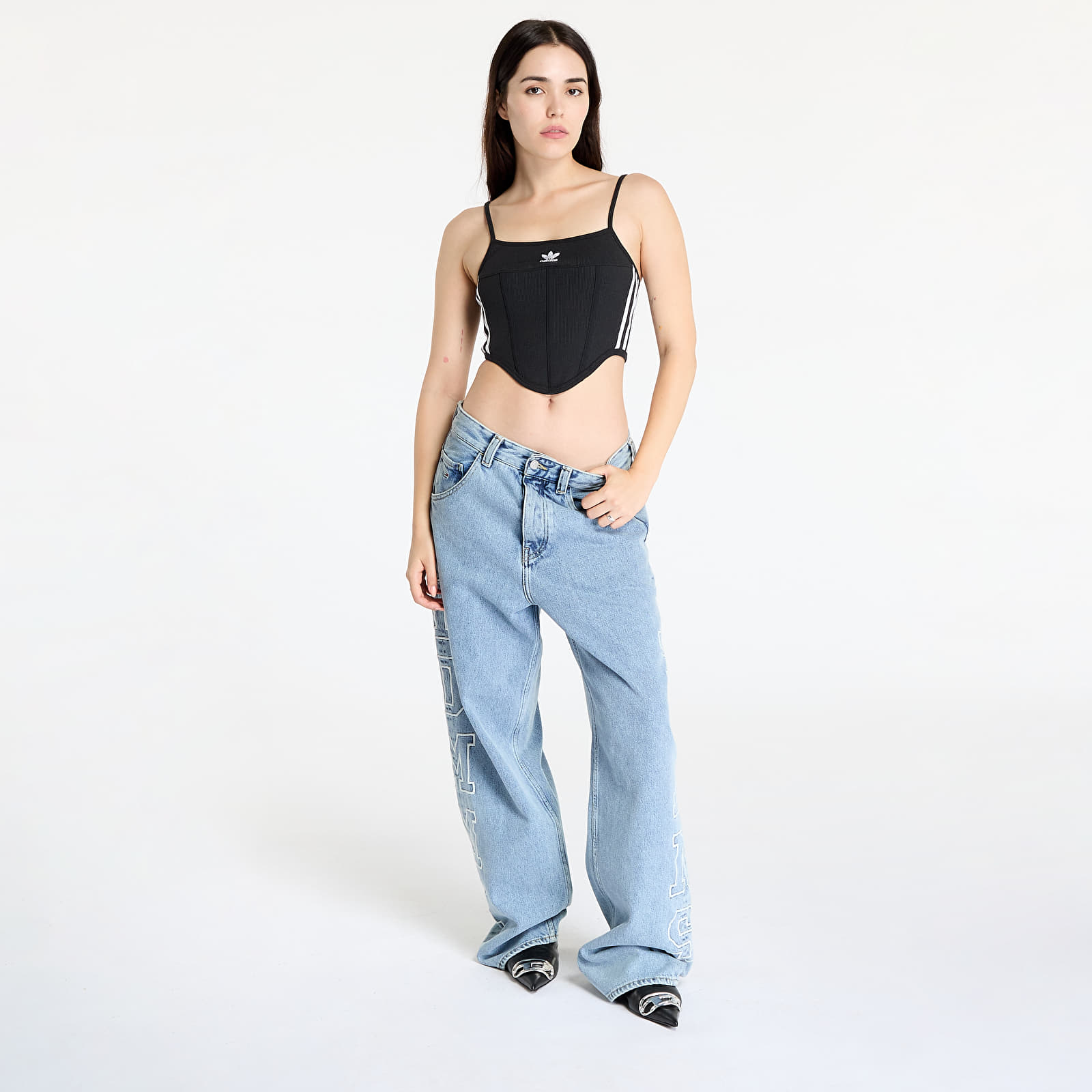 Tops de mujer adidas Adicolor 3-Stripes Corset Black