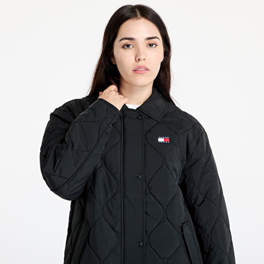 Women s jackets Tommy Jeans Onion Quilt Coat Jacket Black Queens