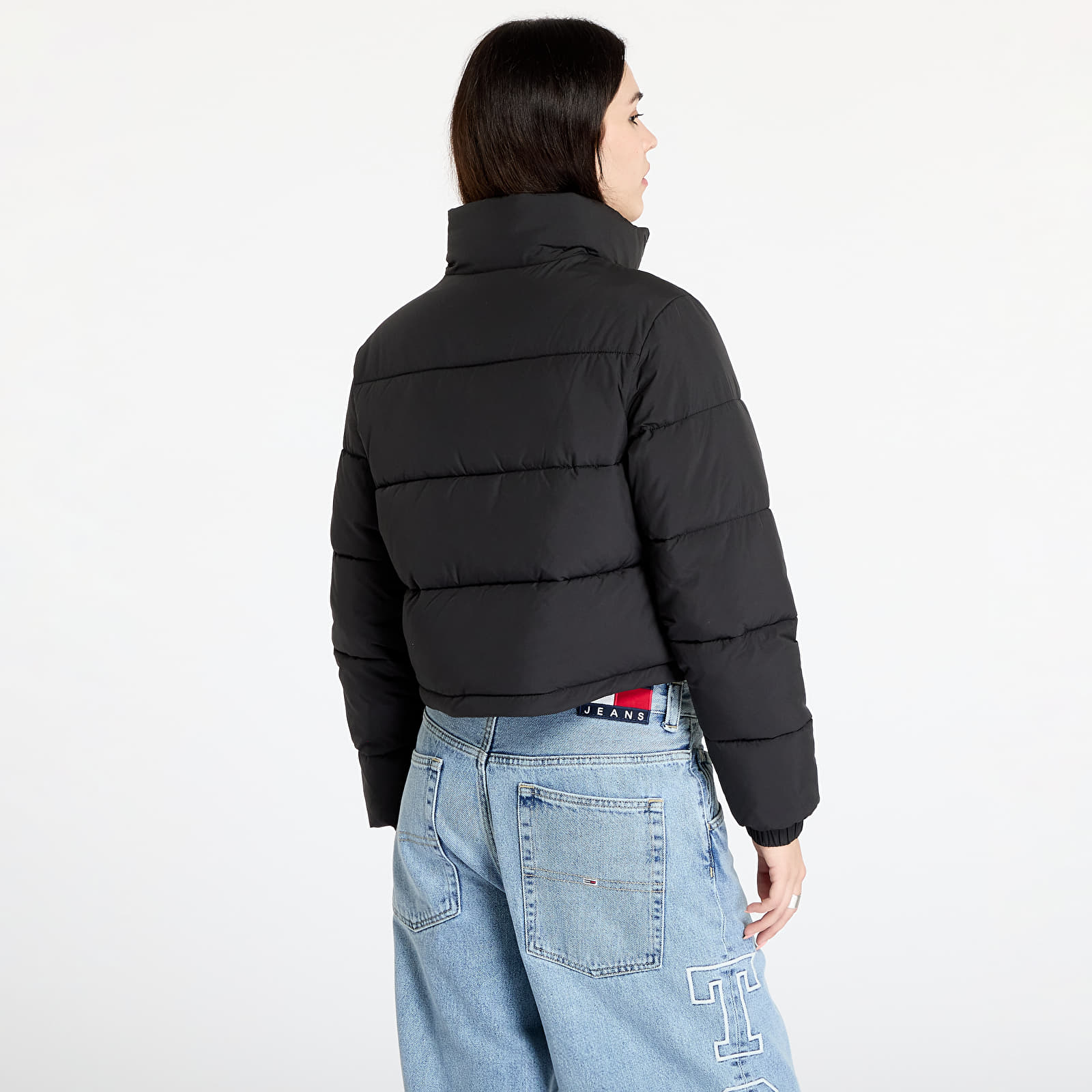 Women's jackets Tommy Jeans Crop Essential Puffer Jacket Black