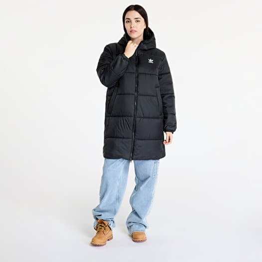 Women's jackets adidas Adicolor Long Puffer Black | Queens