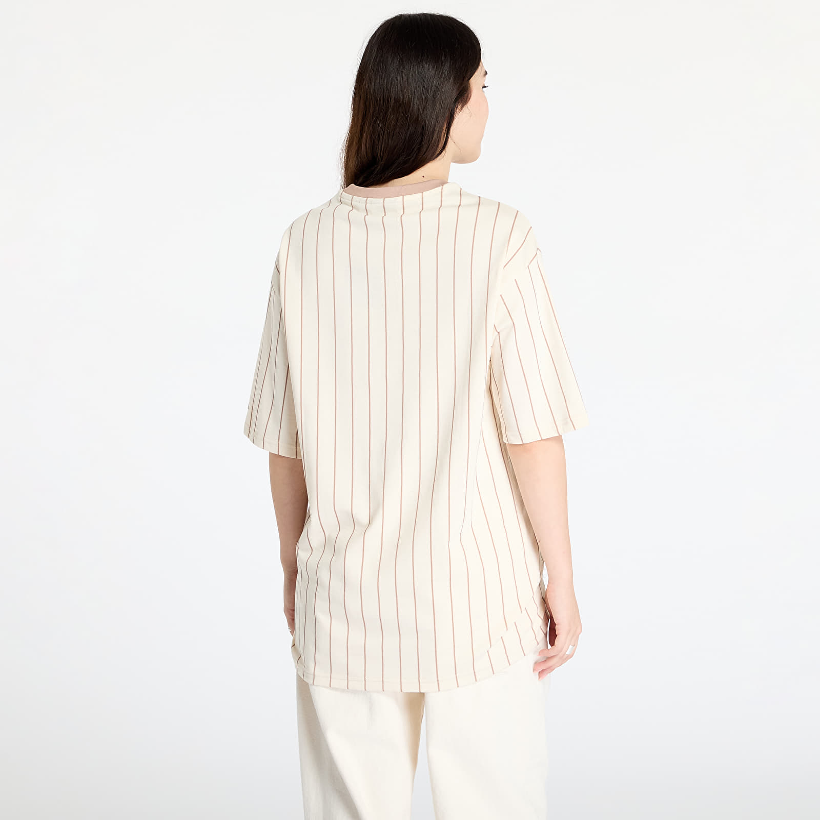 Men's T-shirts New Era Pinstripe Oversized Tee UNISEX Light Cream