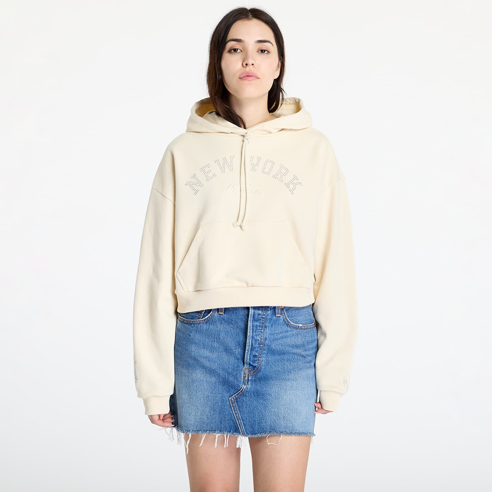 Hættetrøjer og sweatshirts New Era MLB Diamante Hoodie New York Yankees Light Cream