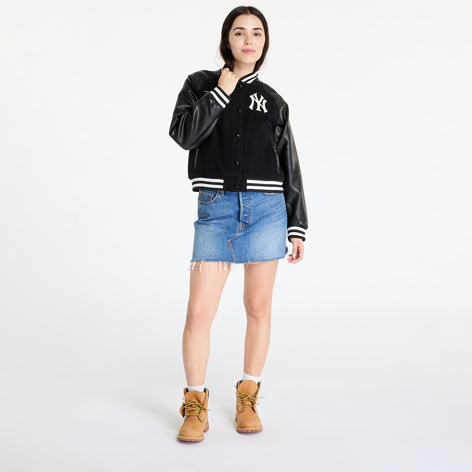 Jacken New Era MLB Womens Varsity New York Yankees Black/ Off White