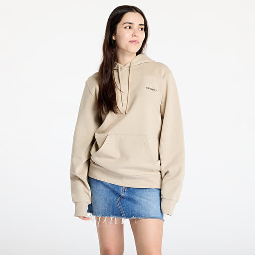 Sweatshirt Carhartt WIP Hooded Script Embroidery Sweat Wall/ Black