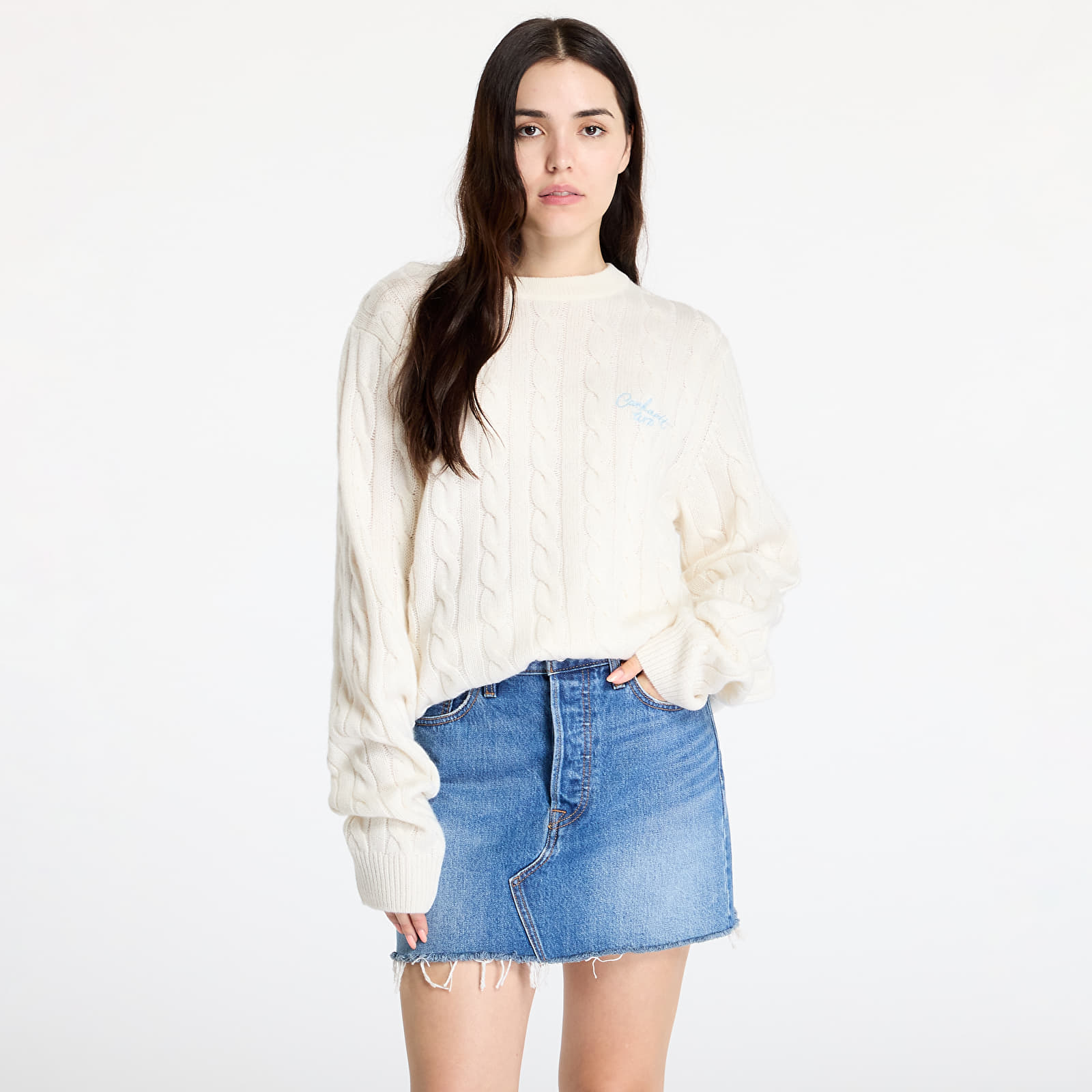 Truien Carhartt WIP Signature Sweater Natural/ Dusty Ice