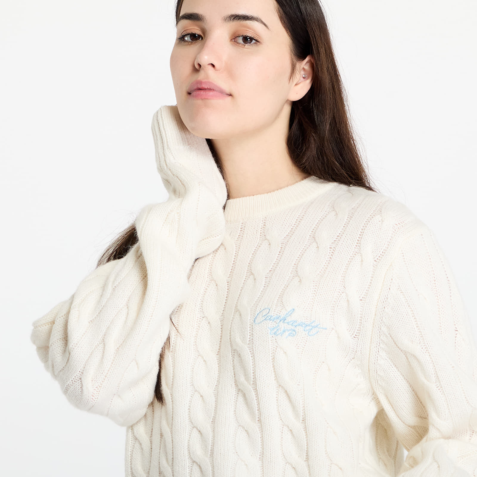 Truien Carhartt WIP Signature Sweater Natural/ Dusty Ice