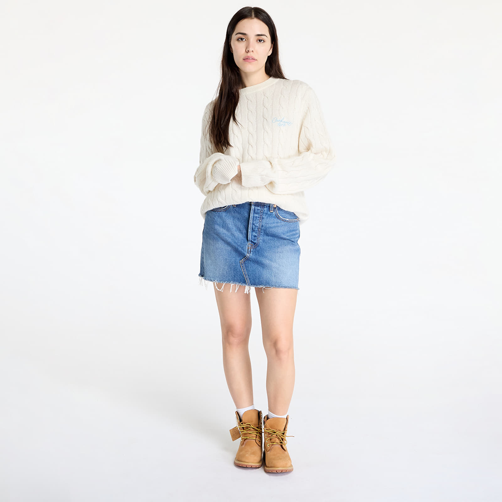 Truien Carhartt WIP Signature Sweater Natural/ Dusty Ice
