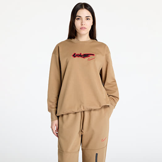Majica Nike Sportswear Breaking Women's Loose French Terry Top Driftwood