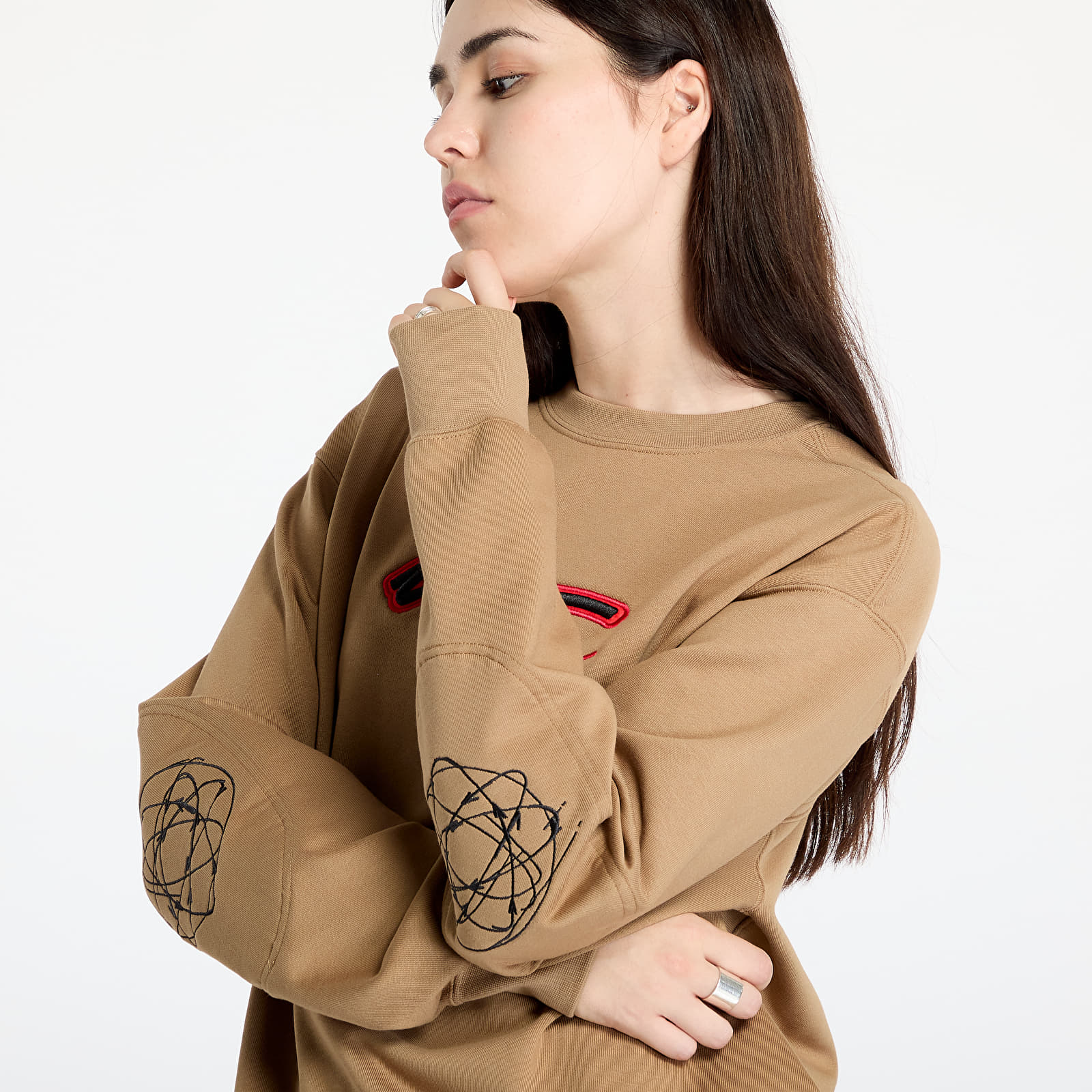 Mikine Nike Sportswear Breaking Women's Loose French Terry Top Driftwood