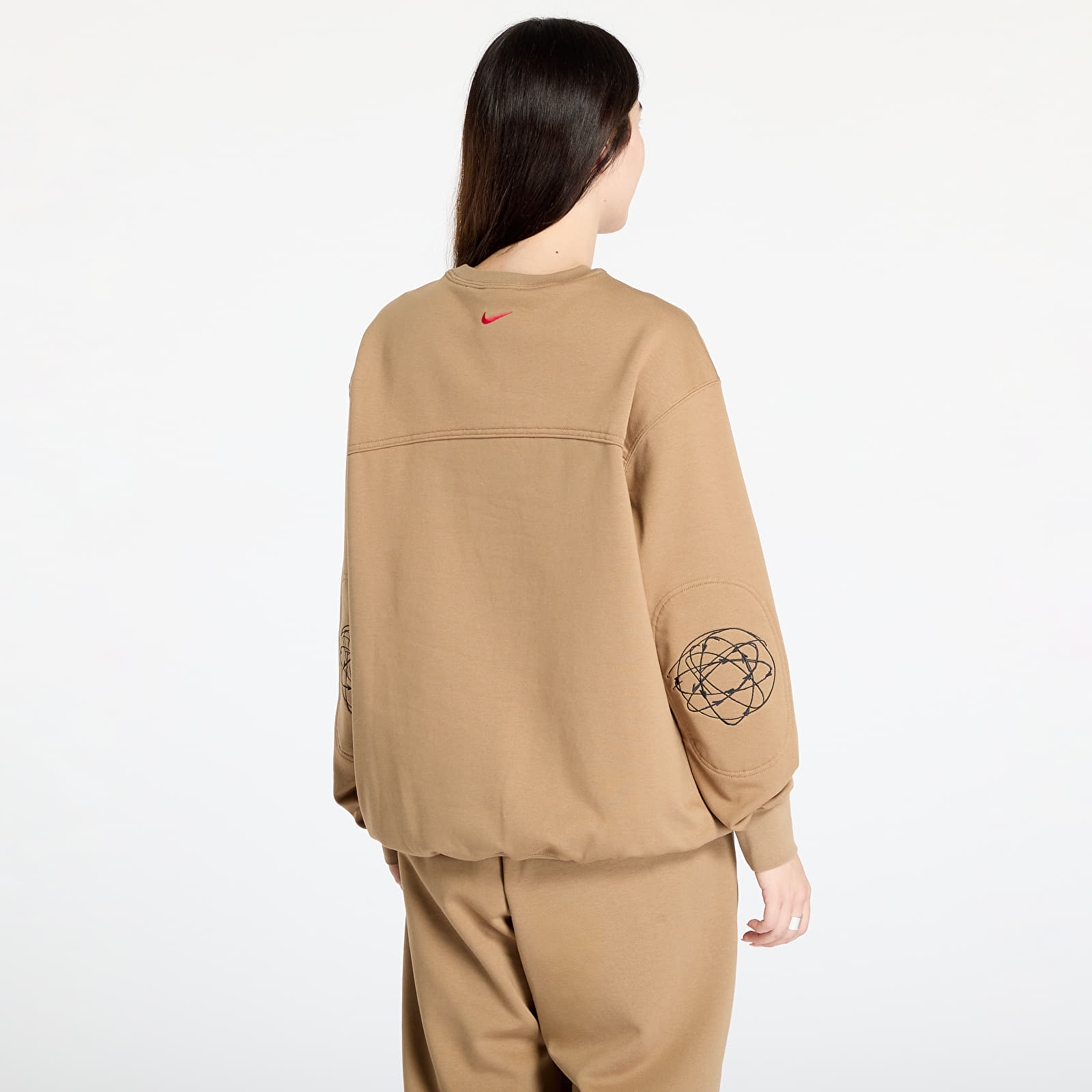 Mikine Nike Sportswear Breaking Women's Loose French Terry Top Driftwood