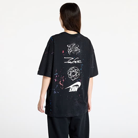 T Shirts Nike Sportswear Breaking Women s Oversized Short Sleeve T Shirt Black Queens