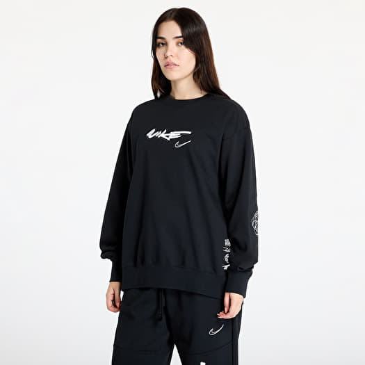 Hoodies and sweatshirts Nike Women s Sportswear Breaking Loose French Terry Top Black Queens
