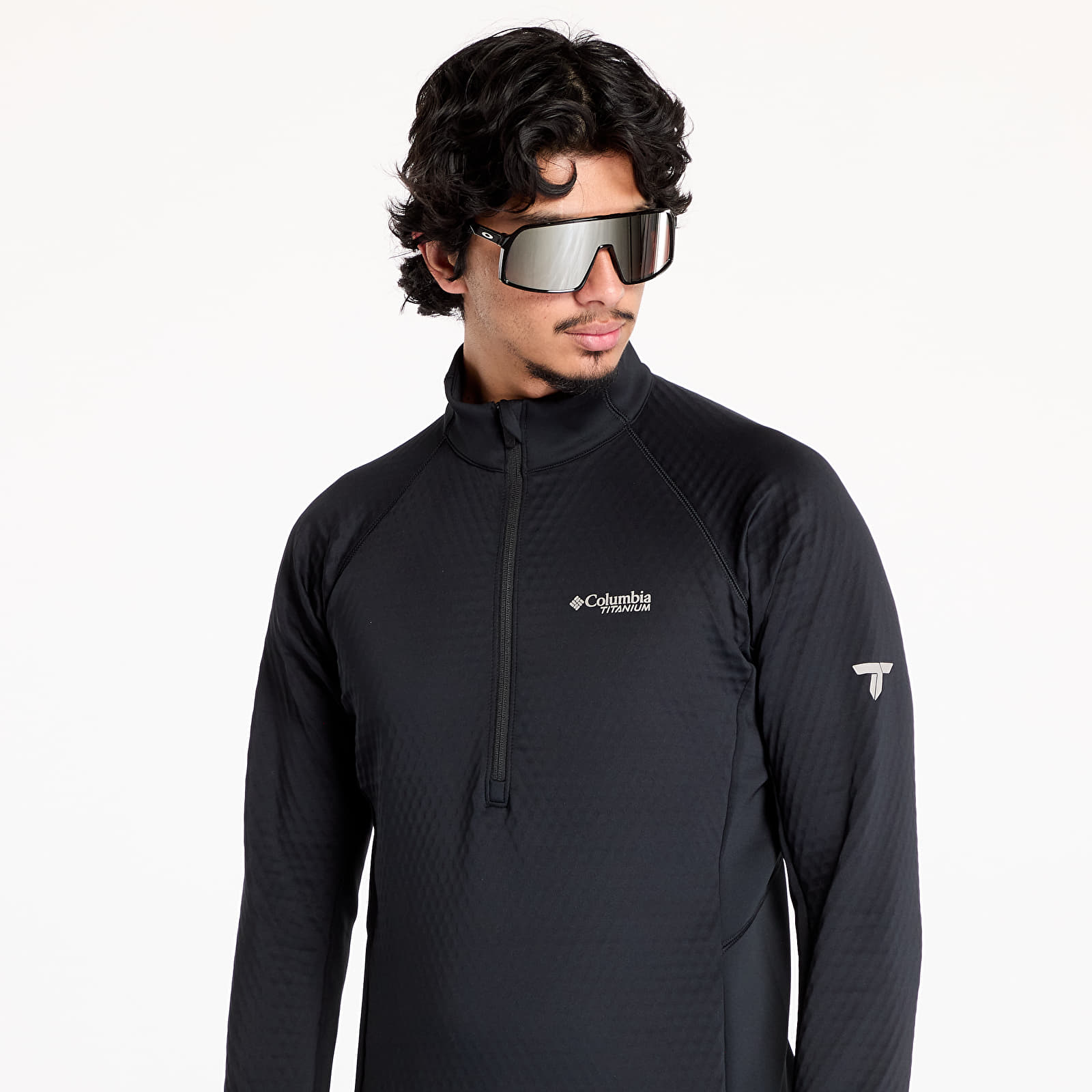Sweatshirts til mænd Columbia Crystal Leaf™ Omni-Heat™ Helix Half Zip Heat H-Black