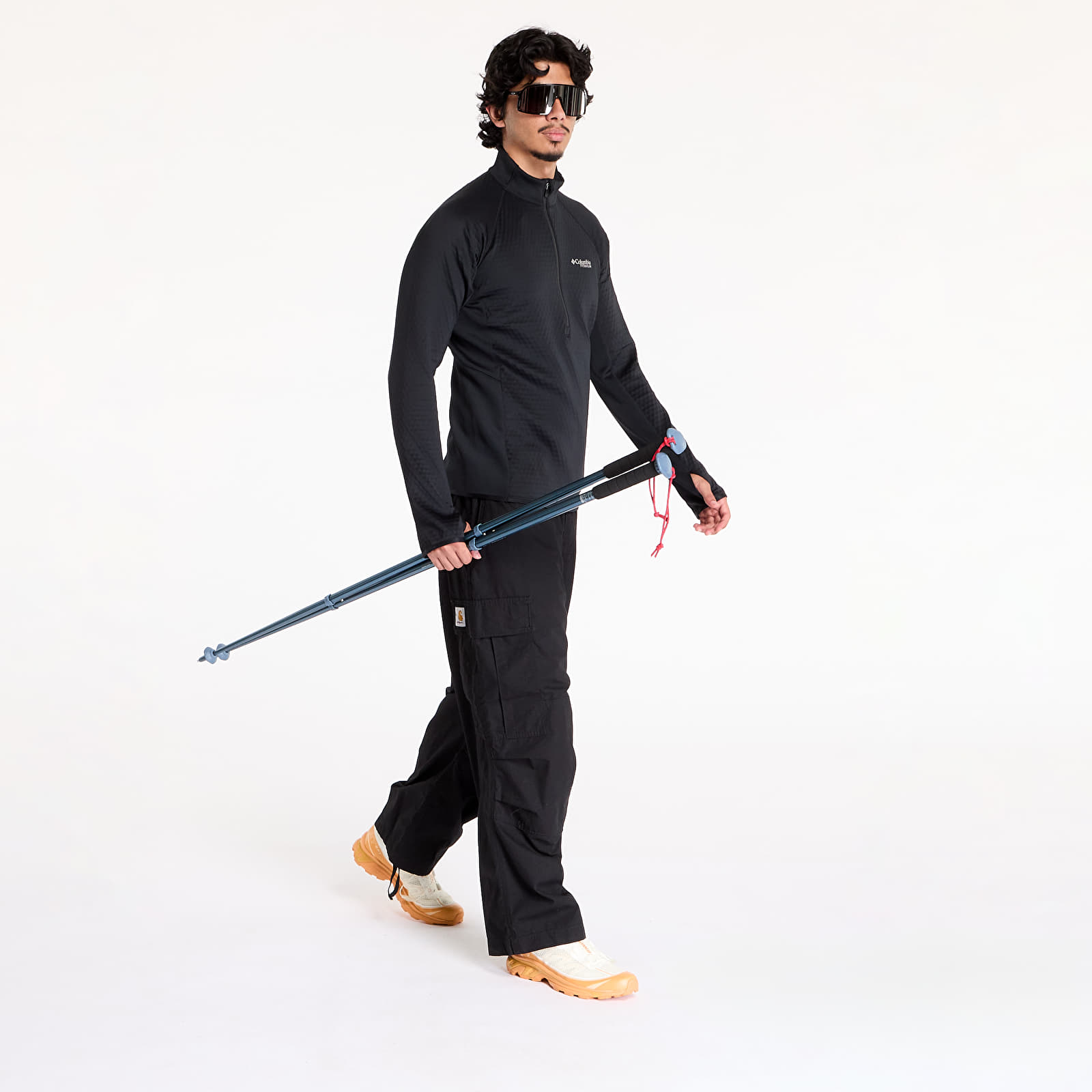 Sweatshirts til mænd Columbia Crystal Leaf™ Omni-Heat™ Helix Half Zip Heat H-Black