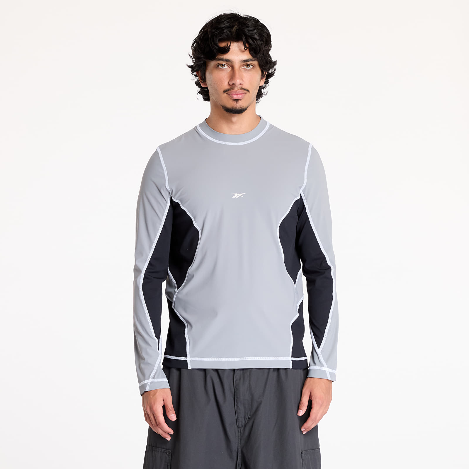 Camisetas hombre Reebok Long Sleeve Training Tee Harbor Gray