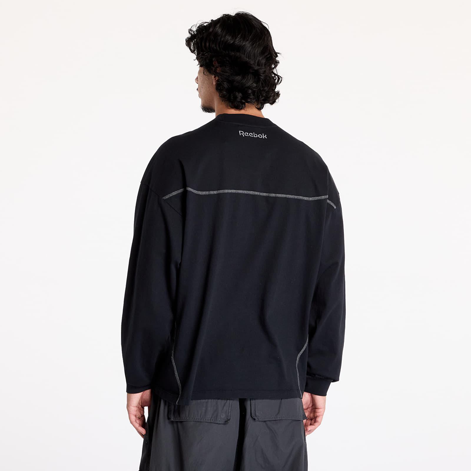 Men's T-shirts Reebok Long Sleeve Uniform Tee UNISEX Black Shadow