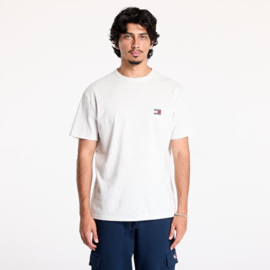 Tricou Tommy Jeans  Badge Crew Neck T-Shirt Silver Grey Htr