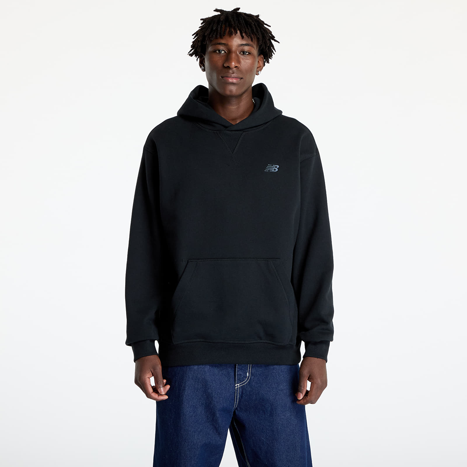 Sudaderas de hombre New Balance Athletics French Terry Hoodie Black