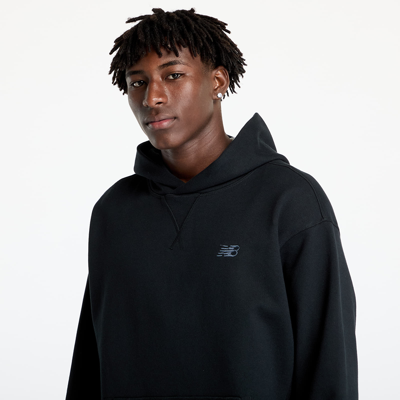 Sudaderas de hombre New Balance Athletics French Terry Hoodie Black