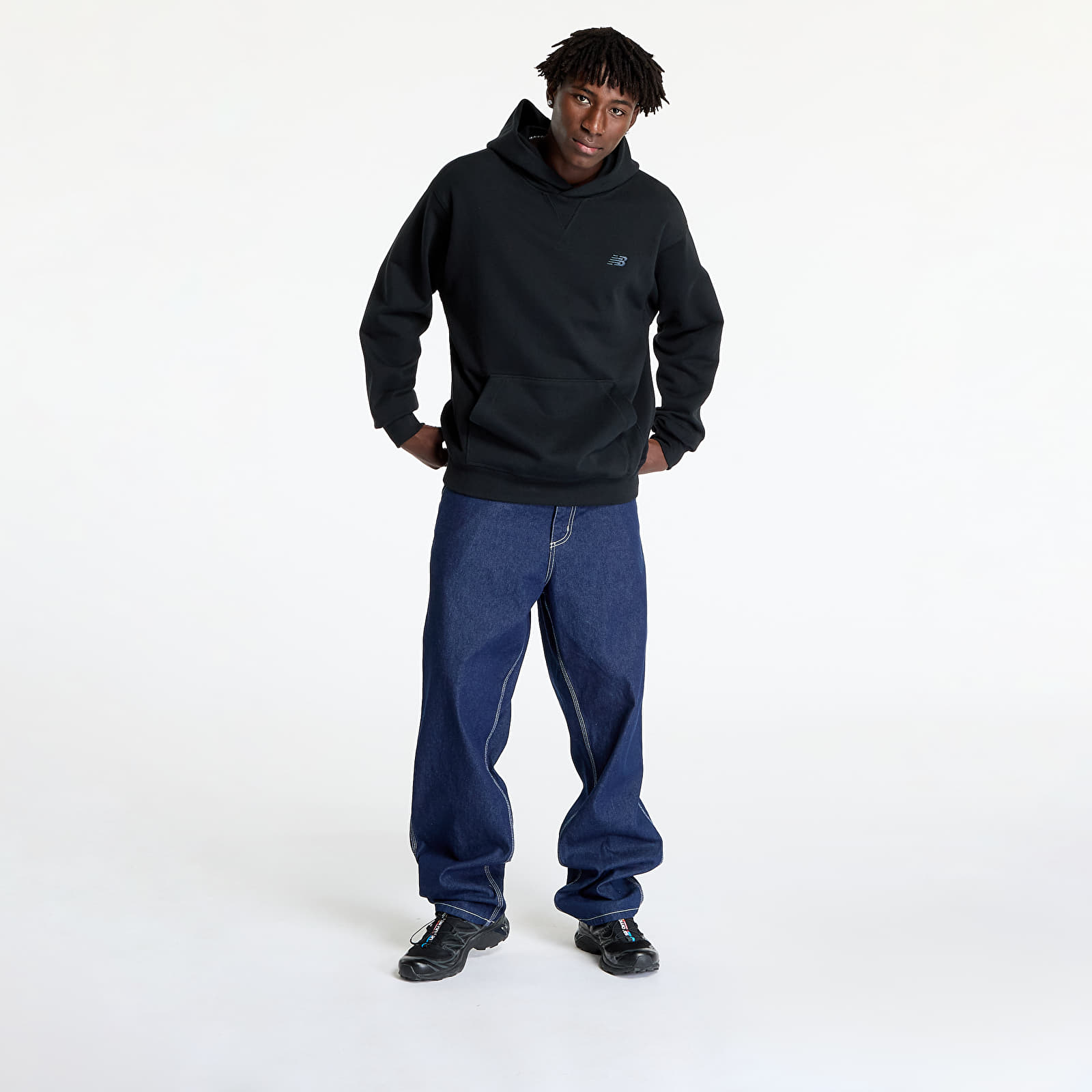 Sudaderas de hombre New Balance Athletics French Terry Hoodie Black