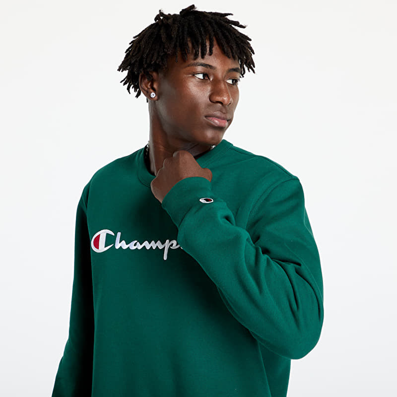 Champion Crewneck Sweatshirt Green | Queens