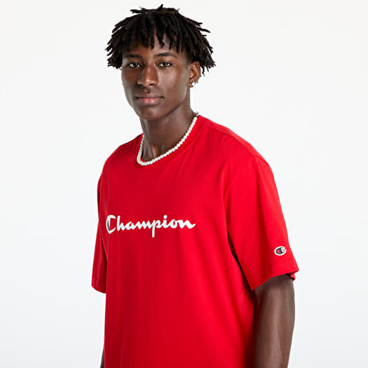 Champion red tee hotsell