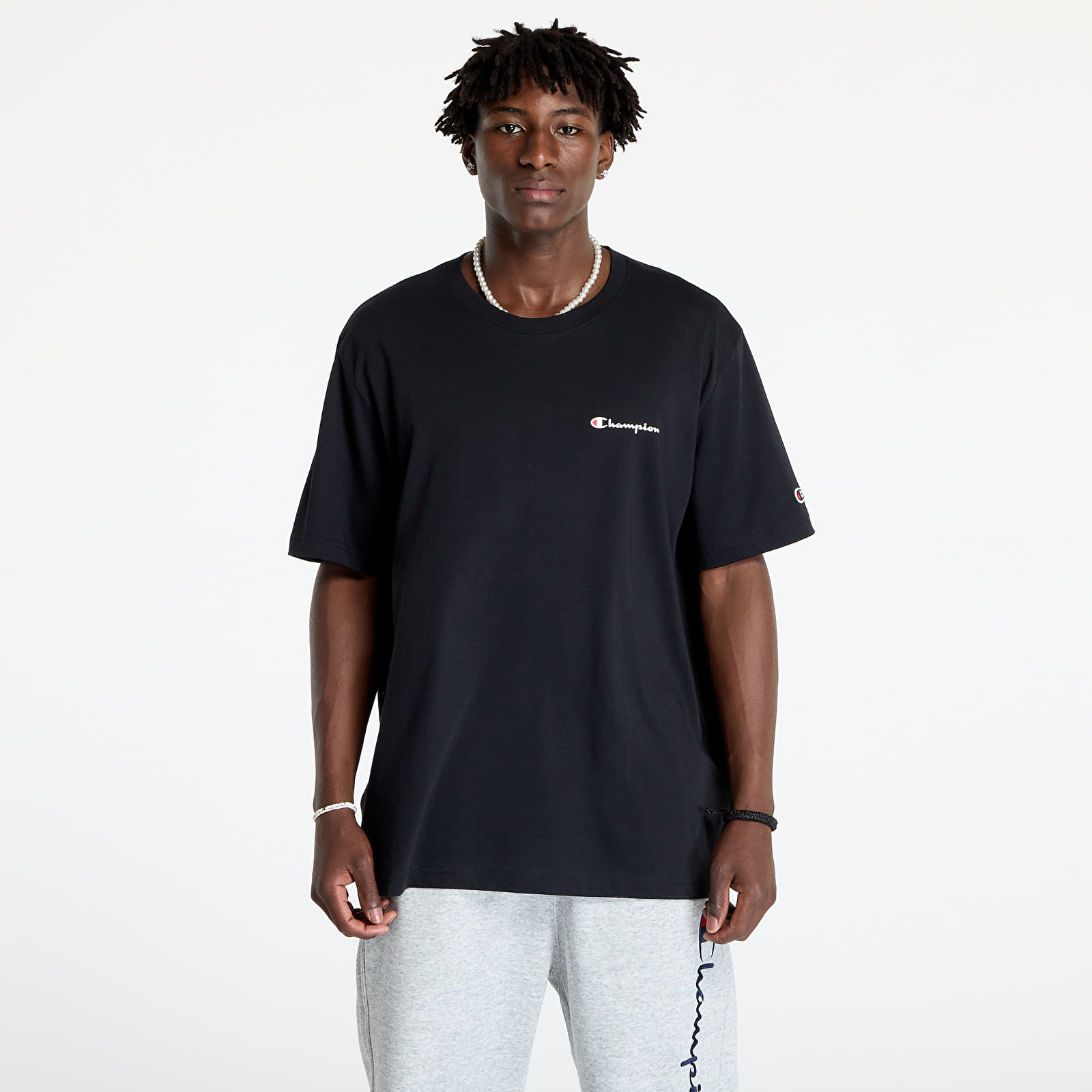 Magliette Champion SS Tee Black Queens