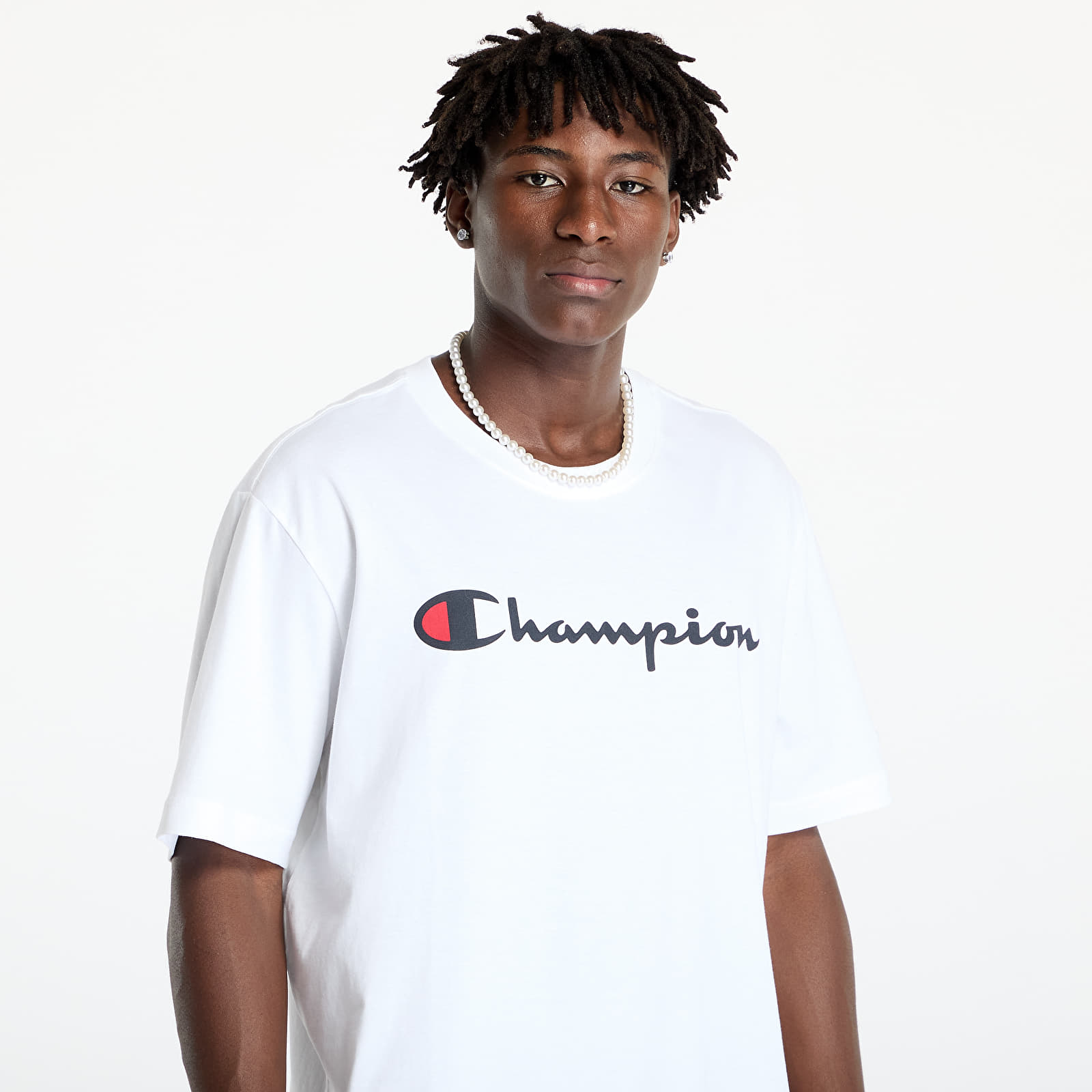 T Shirts Champion SS Tee White Queens