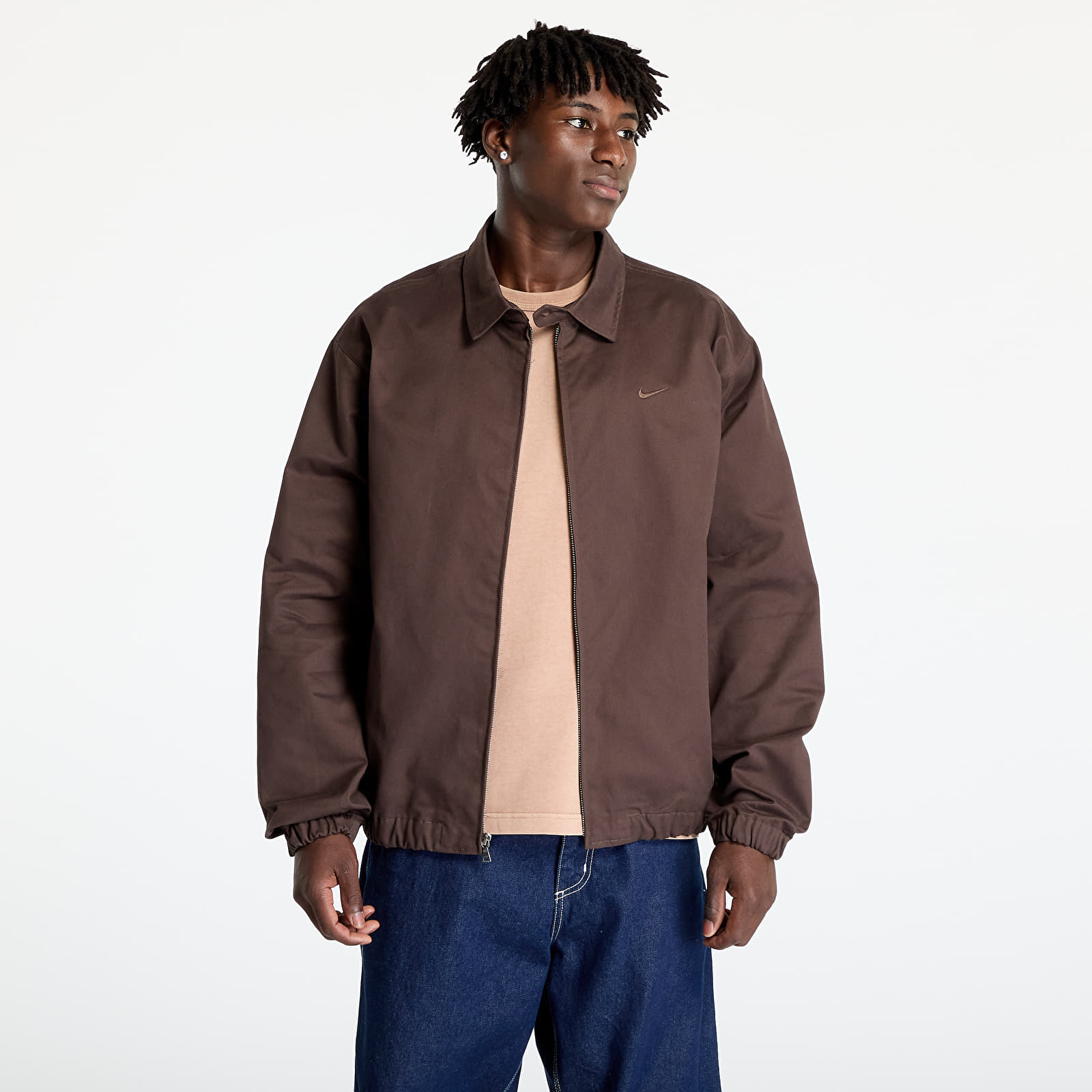 Jackets Nike Life Men's Woven Harrington Jacket Baroque Brown/ Baroque Brown