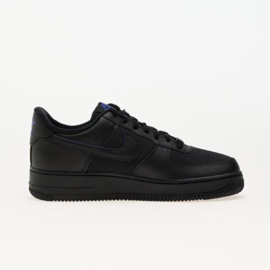 Baskets et chaussures pour hommes Nike Air Force 1 07 Black Black Astronomy Blue White Queens