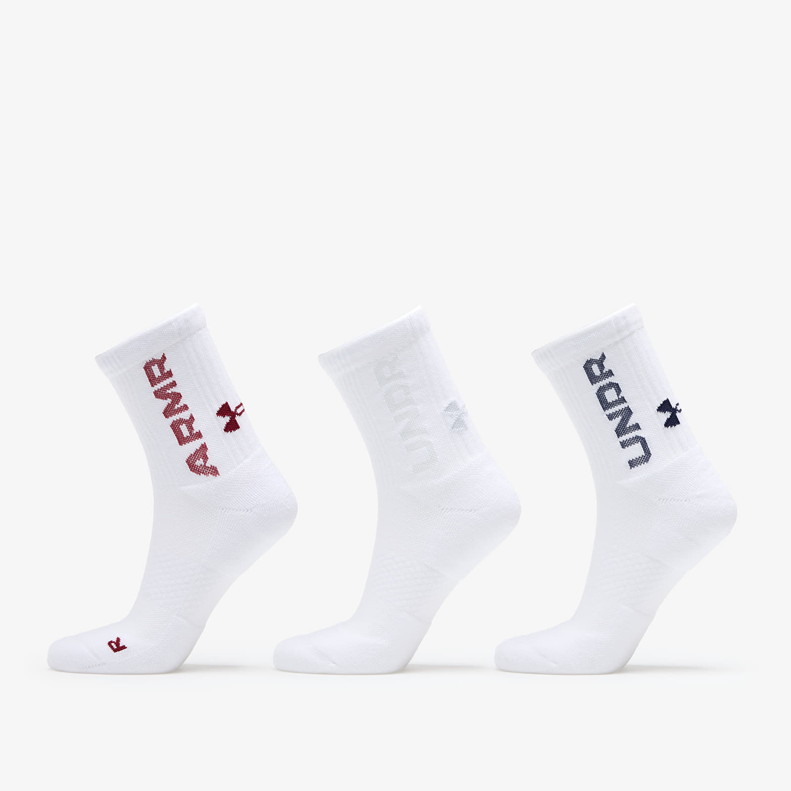 Pánske ponožky Under Armour Socks 3-Pack White/ White/ Midnight Navy