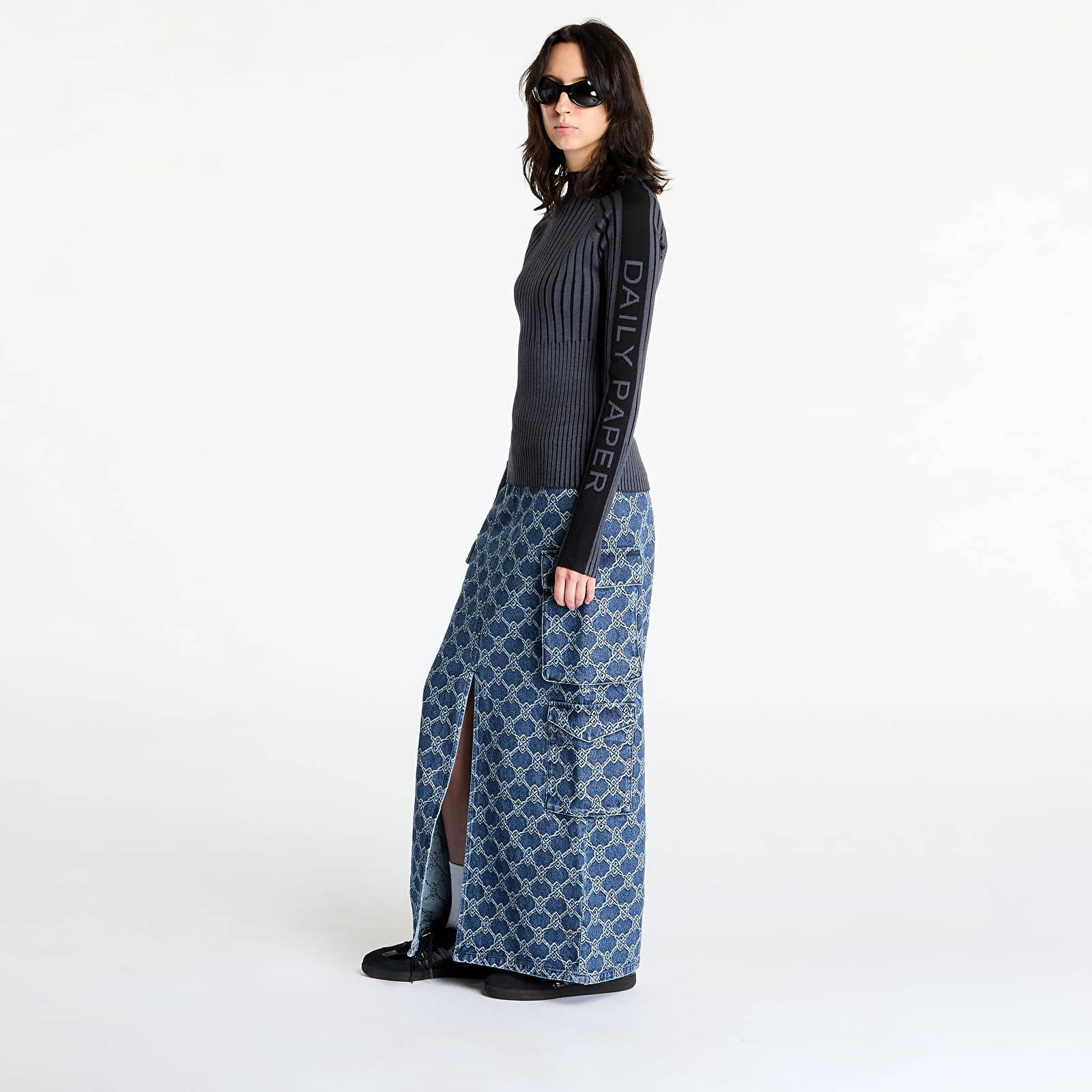 Puloverji Daily Paper Lore Knit Top Grey
