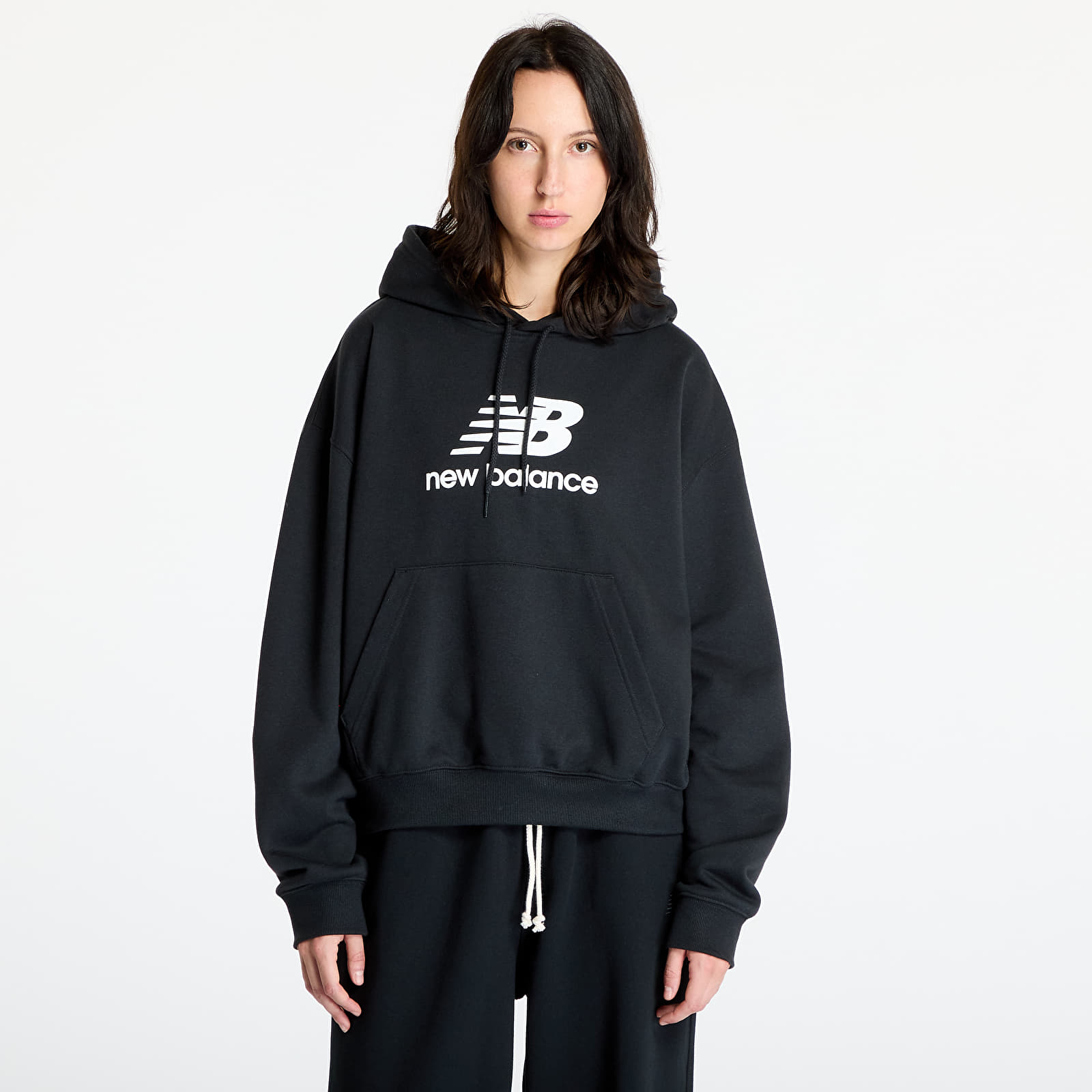 Women's Sweatshirts New Balance Sport Essentials French Terry Logo Hoodie Black