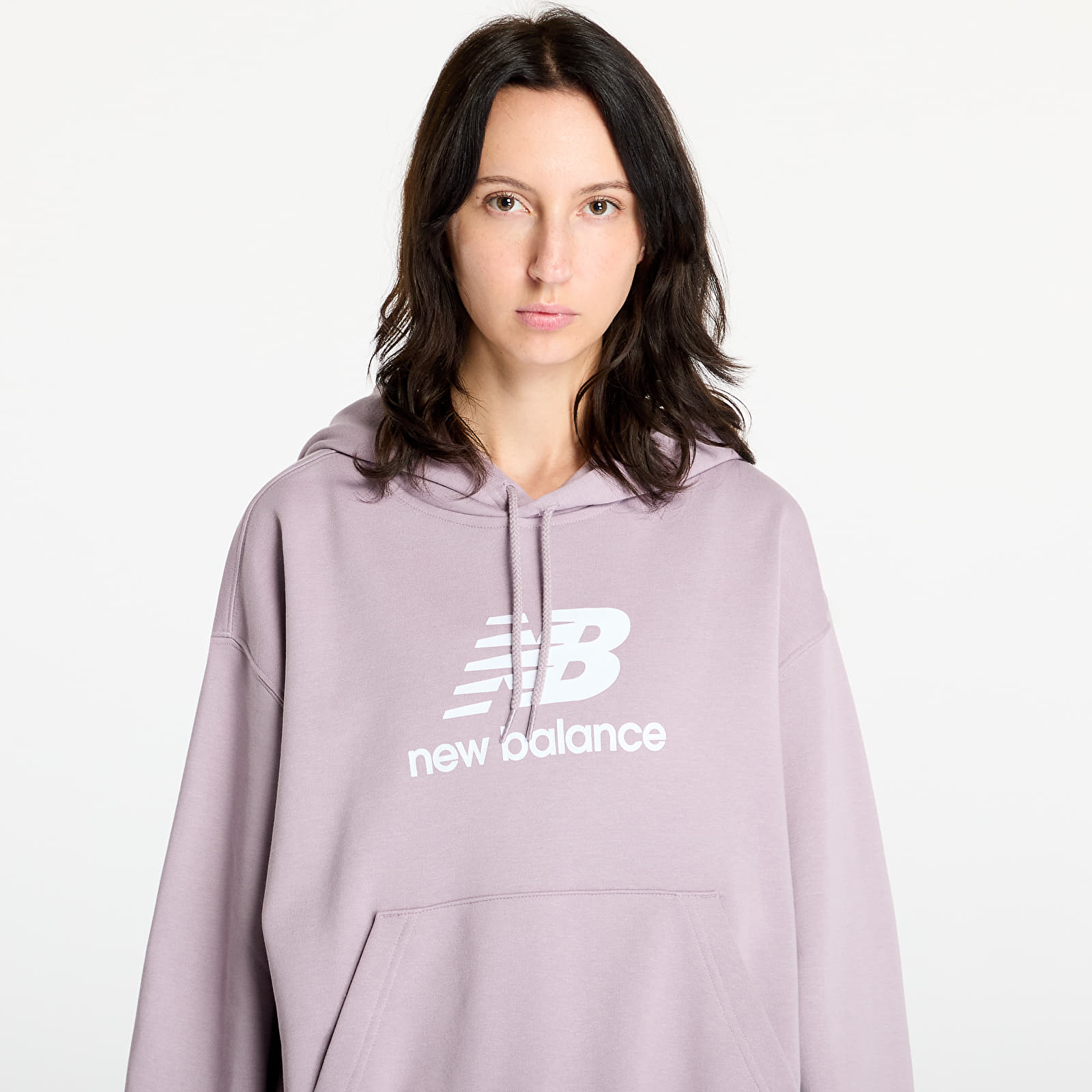 Dámské mikiny New Balance Sport Essentials French Terry Logo Hoodie Ice Wine