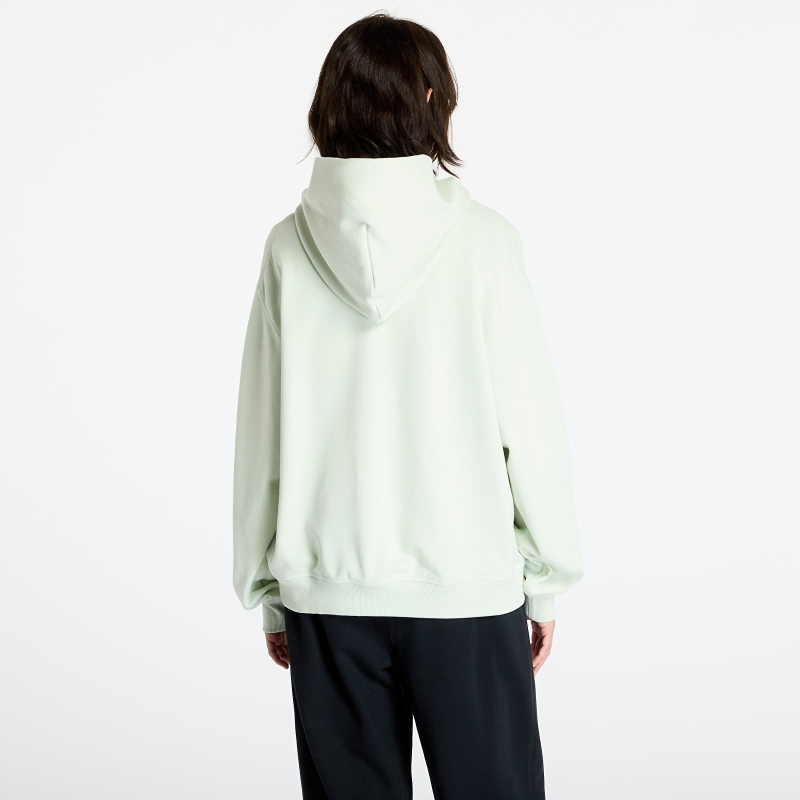 Dámské mikiny New Balance Athletics French Terry Hoodie Natural Mint