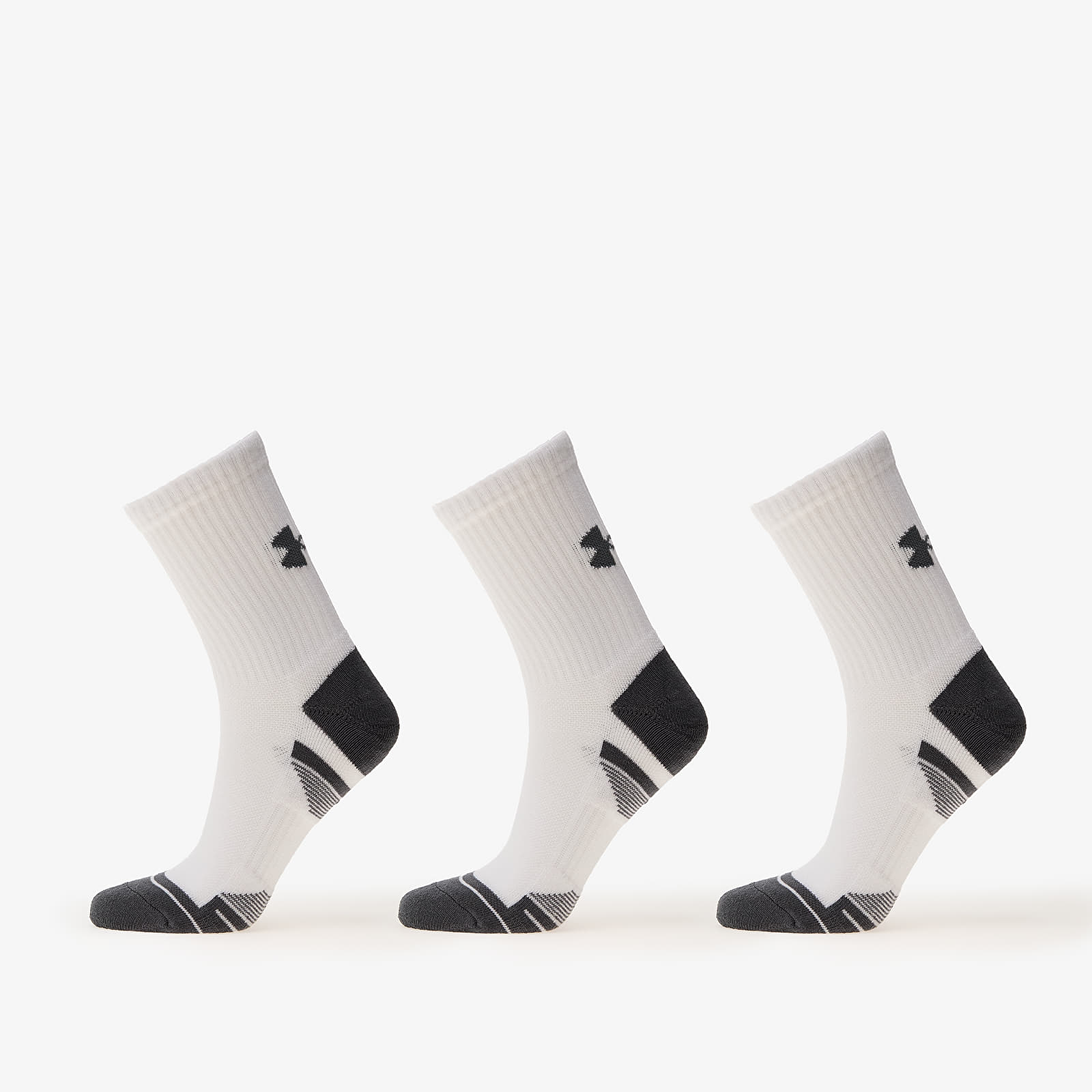 Nogavice  Under Armour Performance Cotton 3P Mid White