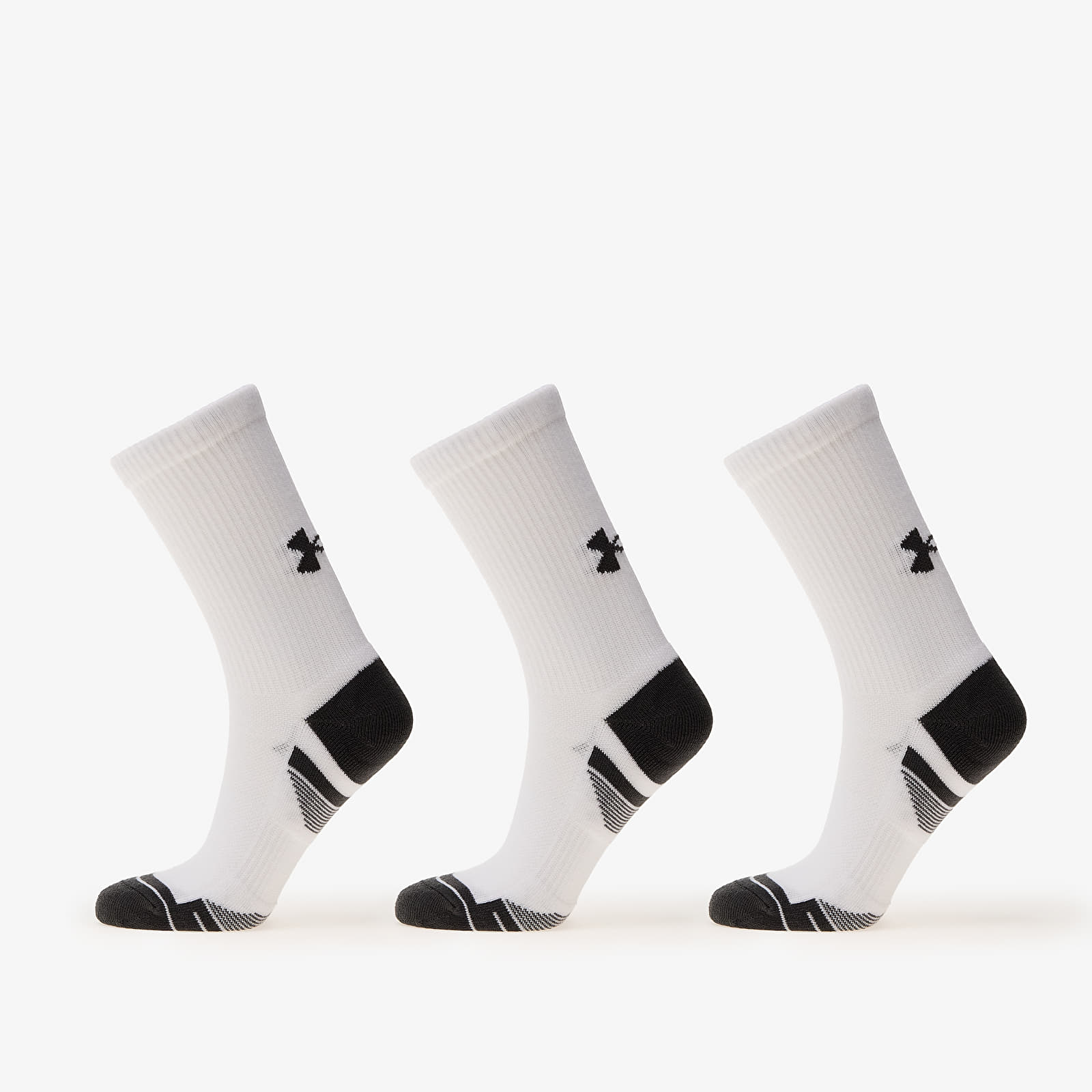 Calcetines para hombre Under Armour Performance Tech 3-Pack Crew White